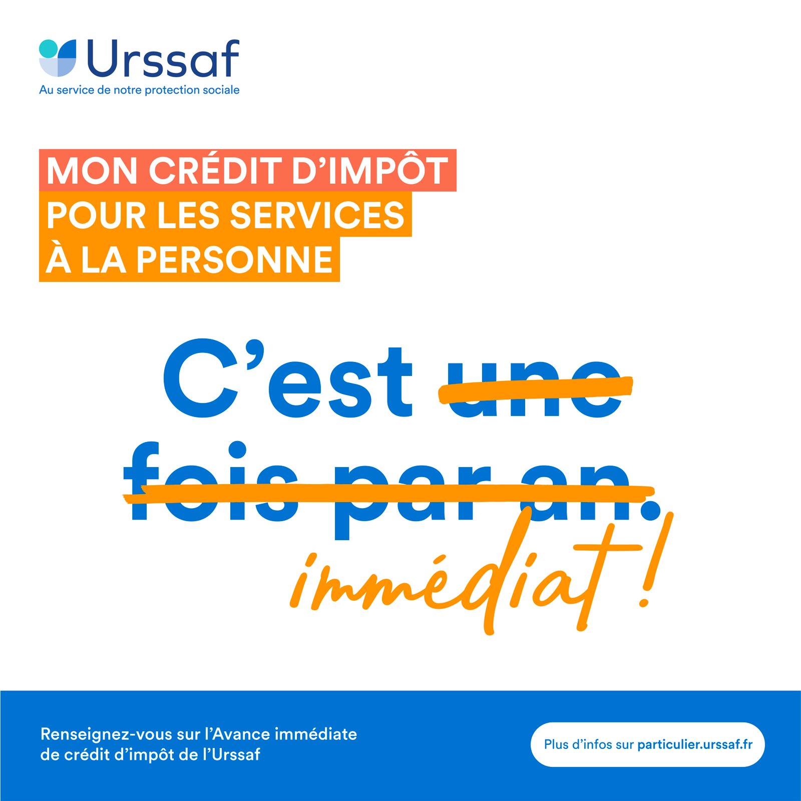 Mon crédit d'impôt pour les services à la personne — Urssaf, c'est immédiat !
